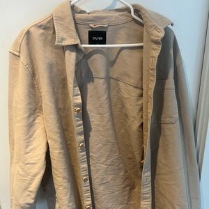 DUER Moleskin Shirt Jacket (Large, Beige)